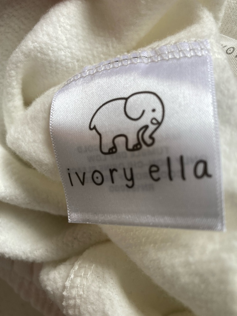 ivory ella Cream Logo Tag Sweatpants - Picture 2 of 8